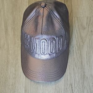 NWOT No Boundaries Adjustable Metallic Cap with #MOOD One Size
